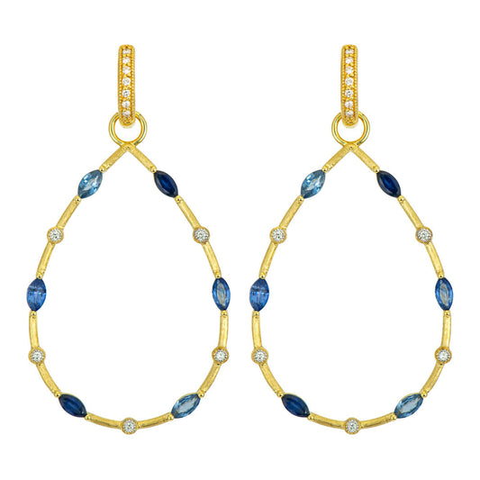 Provence Marquise Sapphire + Diamond Teardrop Earring Frames | .20c18k YG