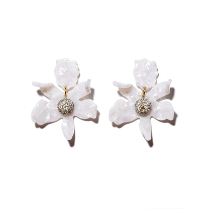 Lele Sadoughi Small Crystal Lily Earrings