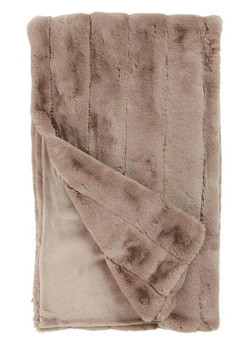 Posh Faux Fur Throw Blanket | 60x72in Latte