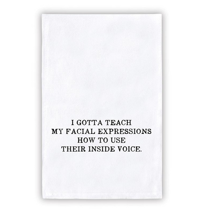 Facial Expressions Tea Towel