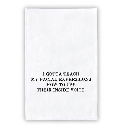 Facial Expressions Tea Towel