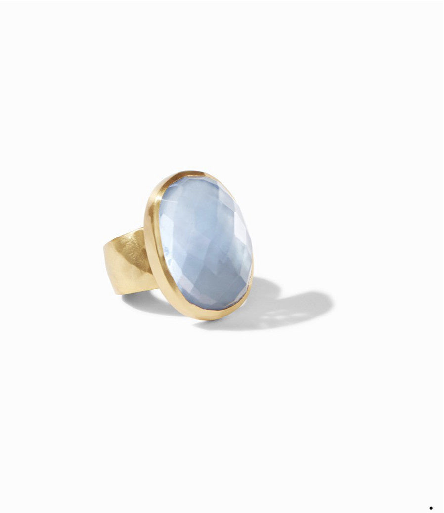 Savannah Statement Ring in Chalcedony Blue
