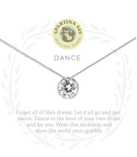 Dance Silver Rhodium Plate Necklace, 18-21"