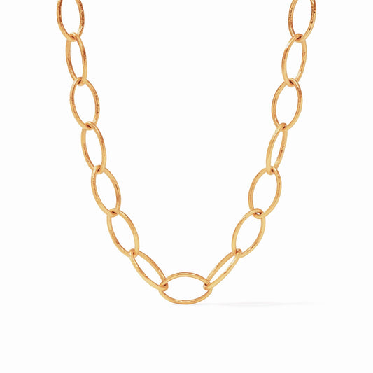 Fleur-de-Lis Link Necklace Gold