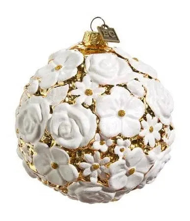 Mixed Blossom Ball Christmas Ornament | 4in