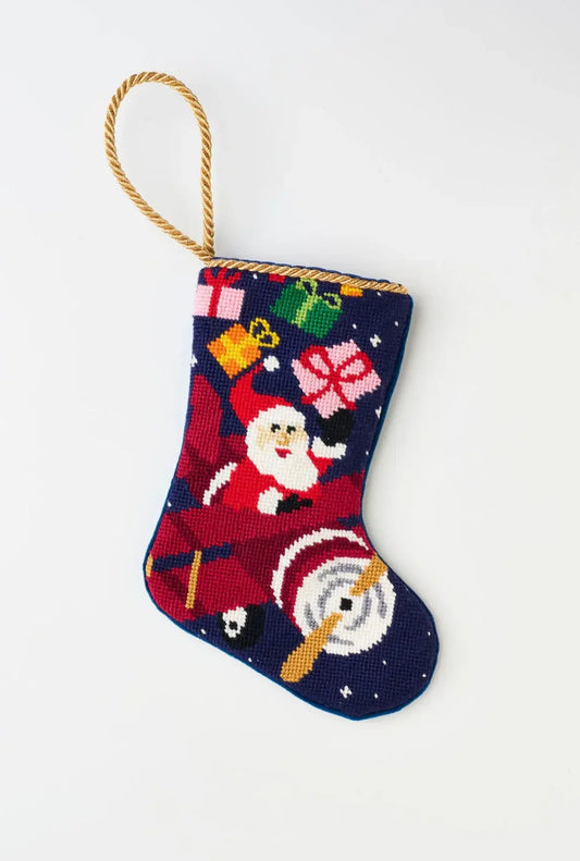 Bauble Stocking | High Flying Santa in Airplane