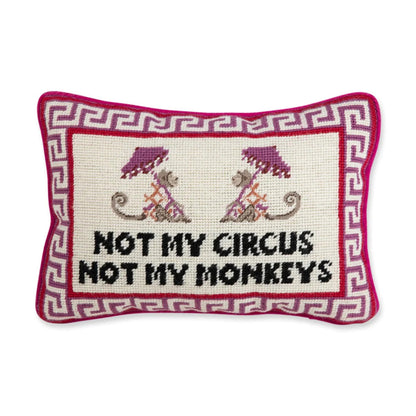 Needlepoint Pillow | Not My Circus