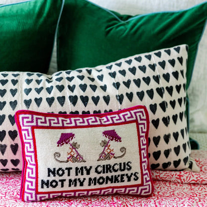 Needlepoint Pillow | Not My Circus