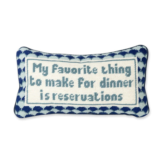 Needlepoint Pillow | Reservations