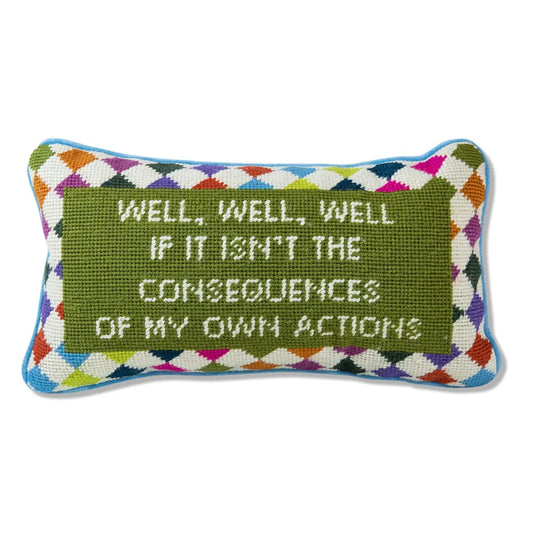 Needlepoint Pillow | Well Well Well