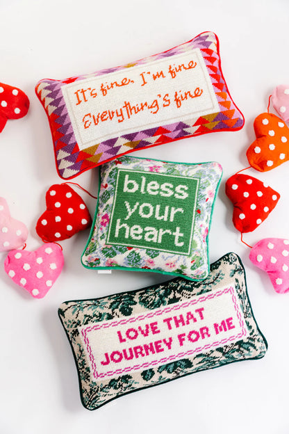 Needlepoint Pillow | Love That Journey