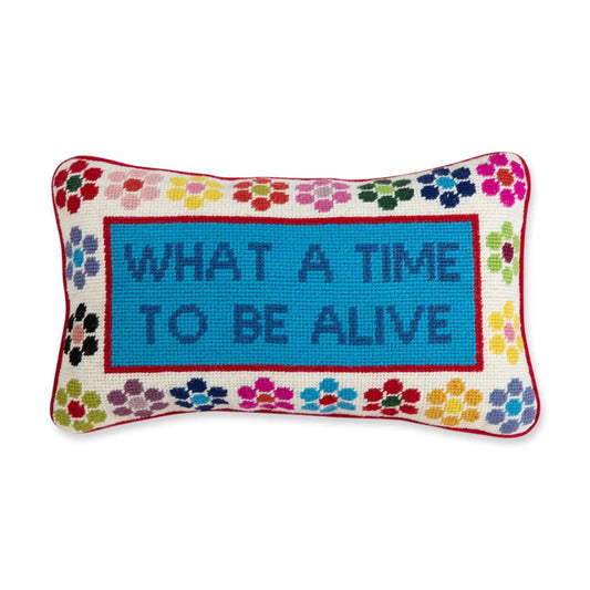 Needlepoint Pillow | What a Time