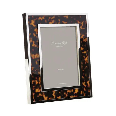 Silver Plated Tortoise Shell Picture Frame | 5x7in