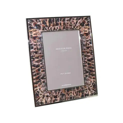 Silver Plate Pheasant Feather Picture Frame | 5x7in