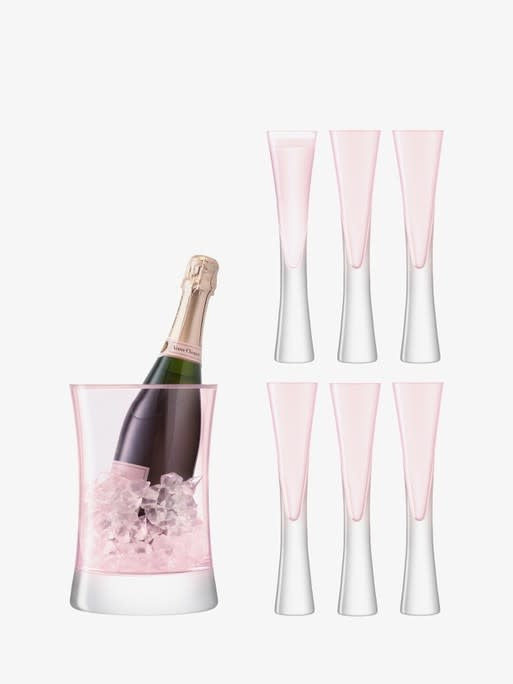 Moya Champagne Blush Set incl 6 Flutes & Bucket