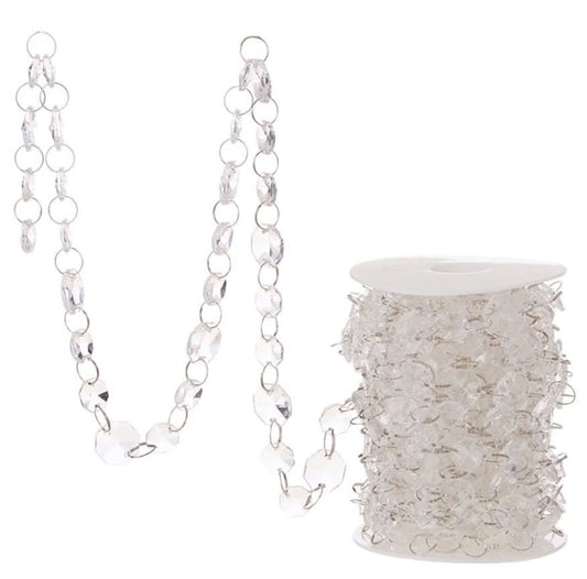Clear Round Crystal Garland 10YD