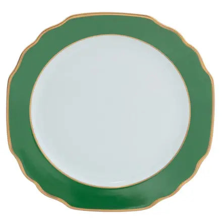 Georgian Colorsheen Ultra-White Gold Salad Plate | 8.5in Green