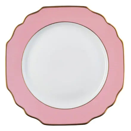 Georgian Colorsheen Ultra-White Gold Salad Plate | 8.5in Pink