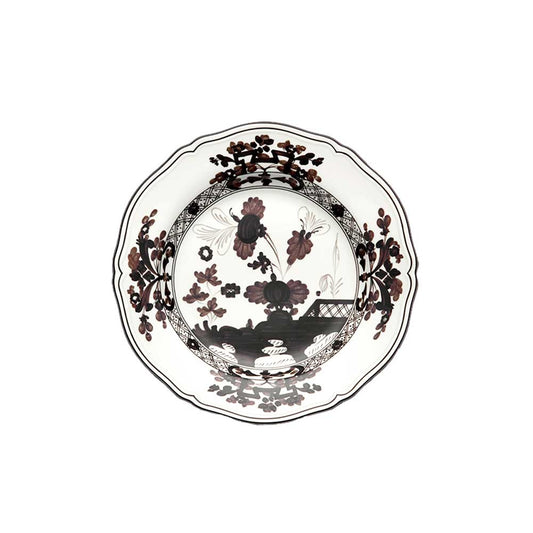 Ginori 1735 Oriente Italiano Bread Plate | Albus Black + White 6.75in