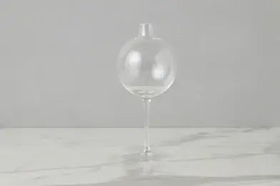 Clear Wine Glass Vase | 8.75in