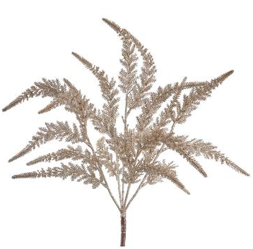 Glitter Leaf Stem Champagne | 19in
