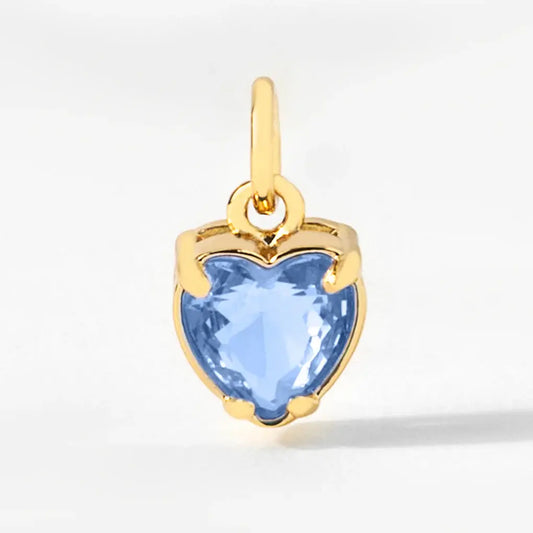 Heart Birthstone Charm Pendant | September Sapphire