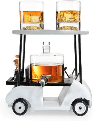 Golf Cart Whiskey Decanter + Glass Set | 29oz