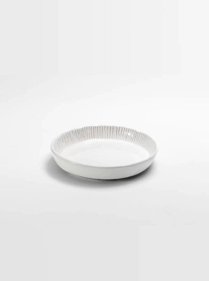 Graffito Ridged Salad Bowl | 8.5in White