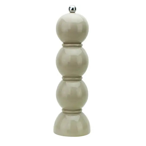 Bobbin Wood Lacquer Salt or Pepper Mill Grinder | 9.5in Cappuccino Tan