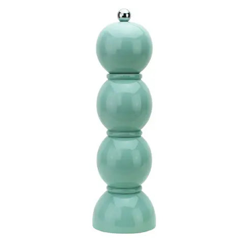 Bobbin Wood Lacquer Salt or Pepper Mill Grinder | 9.5in Eu De Nil