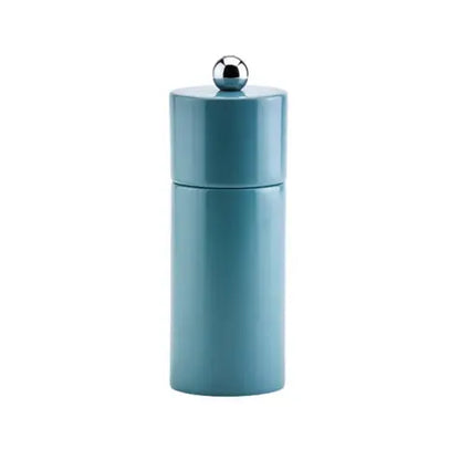 Mini Columnn Wood Lacquer Salt or Pepper Mill Grinder | 5.5in Chambray Blue