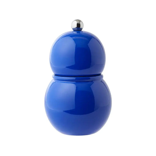 Chubbie Wood Lacquer Salt or Pepper Mill Grinder | 4.75in Cobalt Blue
