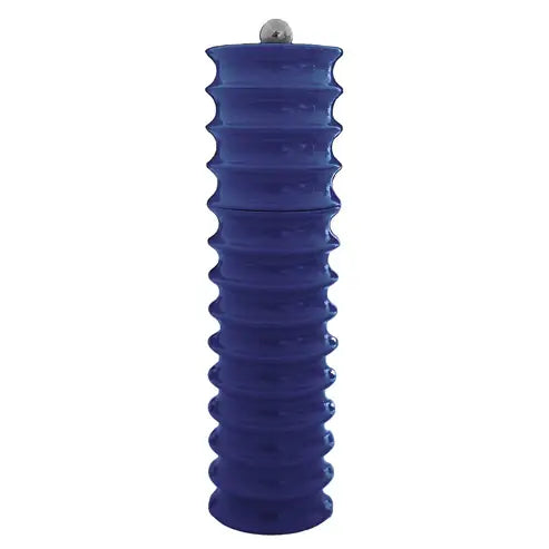 Twister Wood Lacquer Salt or Pepper Mill Grinder | 9.5in Navy Blue