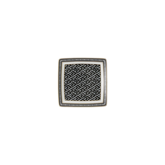 Versace La Greca Signature Black Canape Dish | 4.75in