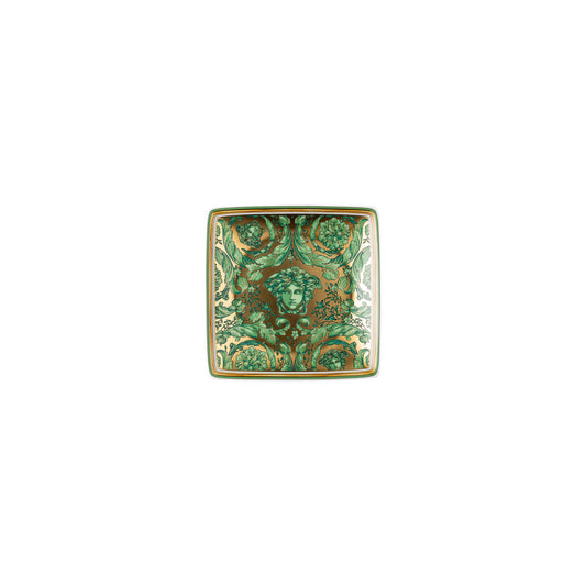 Versace Medusa Garland Green Canape Dish | 4.75in