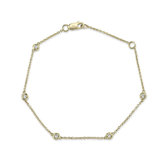 Diamonds By The Yard Bracelet 7in | 14k Yellow Gold .13c