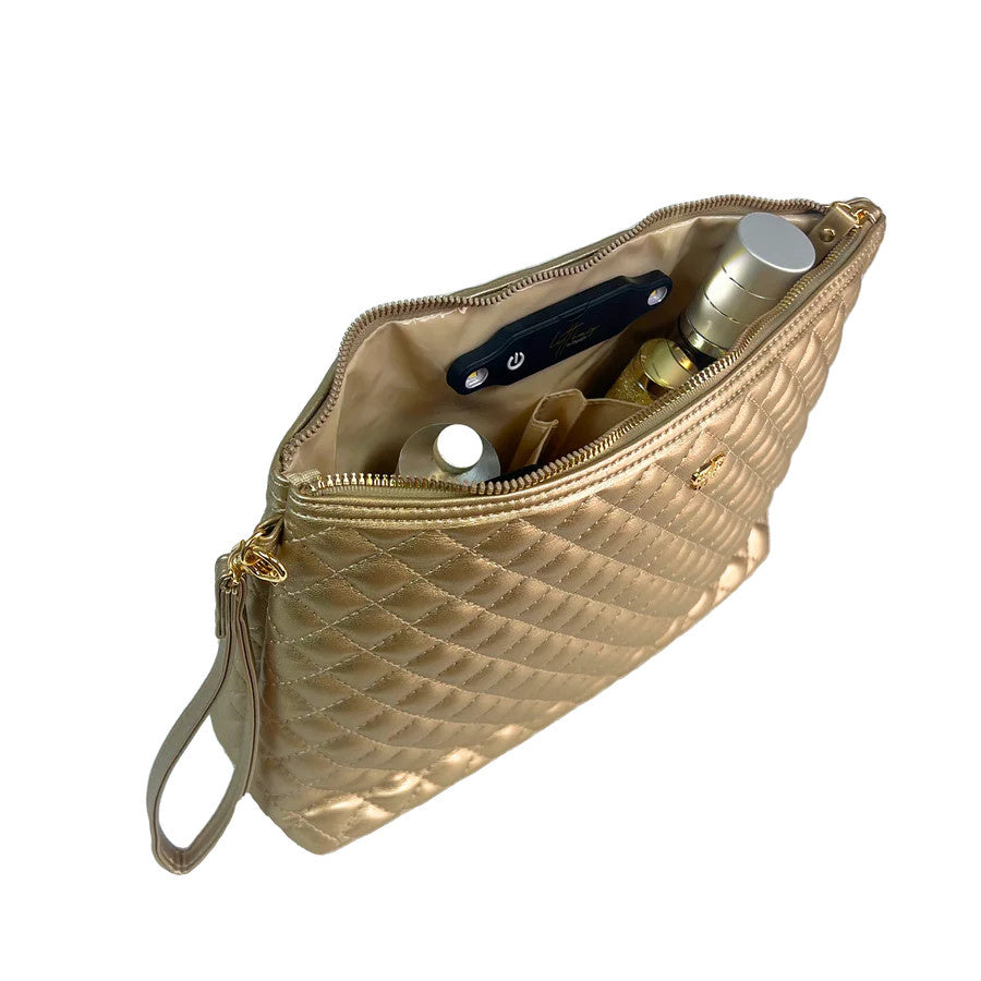 Litt Makeup Case | Gold Quilted