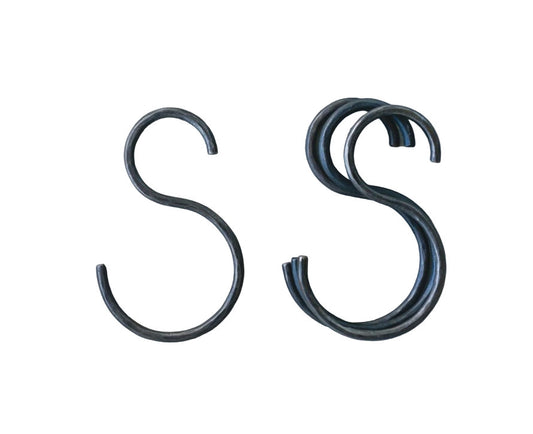 Hand-Forged Iron S Hook 9"