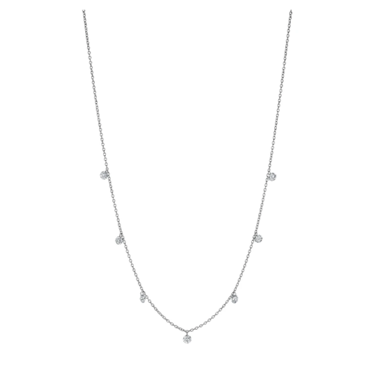 18K Gold Hanging Diamond Necklace