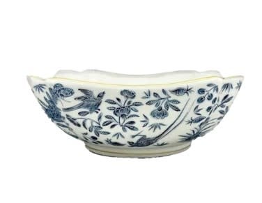 Mottahedeh Sacred Bird + Butterfly Small Square Bowl | Blue 6.5in