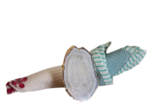 White Agate Napkin Ring