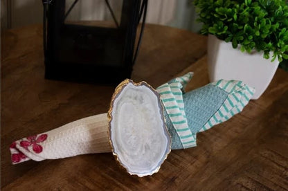 White Agate Napkin Ring