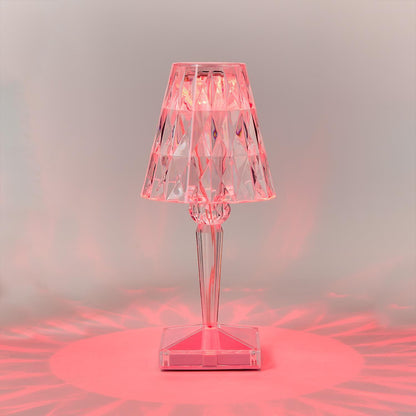 Crystal Portable Table Lamp with Color Changing LED