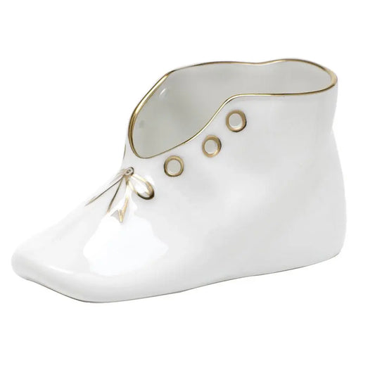 Herend Baby Shoe | 4.5in Golden Edge