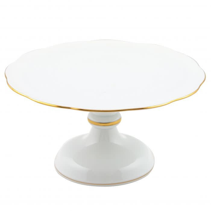 Herend Golden Edge Footed Cake Plate | 10.5in