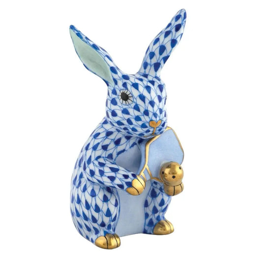 Herend Pickleball Bunny | 3.25in Sapphire