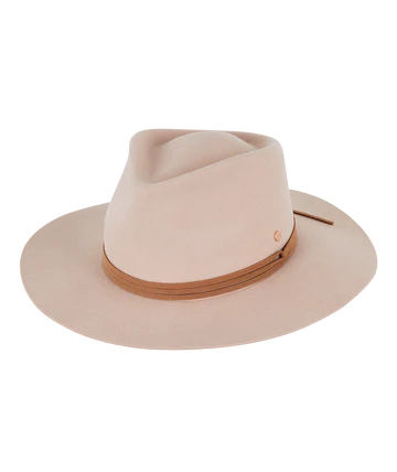 Womens Wide Brim Fedora Hat| Alice Apricot