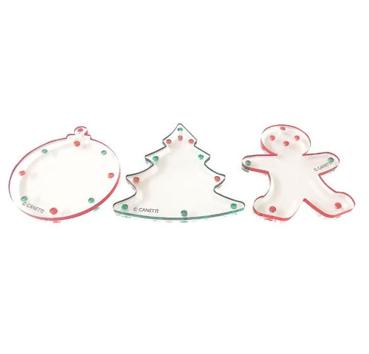Ball, Tree, Gingerbread Frame Ornament S/3