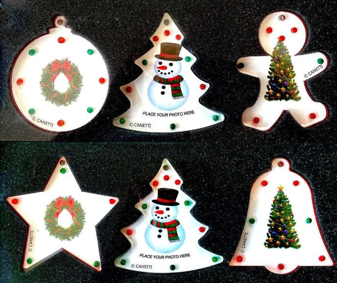 Ball, Tree, Gingerbread Frame Ornament S/3