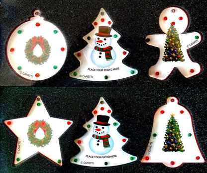 Ball, Tree, Gingerbread Frame Ornament S/3